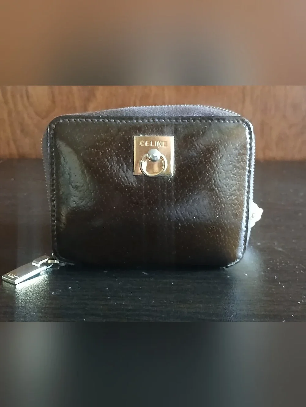 CELINE brown leather coin purse